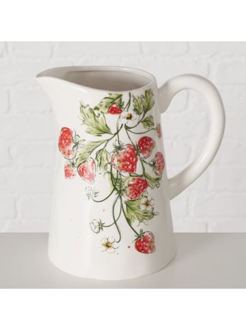 Boltze Krug "Strawberry" in Rot/ Grün/ Weiß - 1,25 l