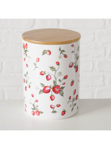 Boltze 2er-Set: Vorratsdosen in Rot/ Grün/ Weiß - (H)17 x Ø 12 cm