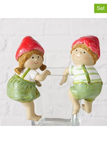 Boltze Zawieszki (2 szt.) w kolorze zielono-czerwonym na doniczkę - wys. 11 cm