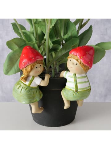 Boltze 2er-Set: Topfhänger in Grün/ Rot - (H)11 cm