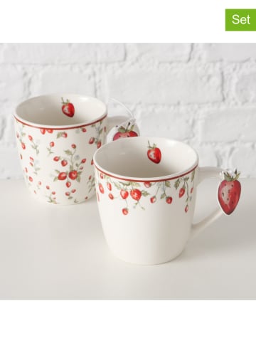 Boltze 2er-Set: Kaffeetassen in Rot - 250 ml