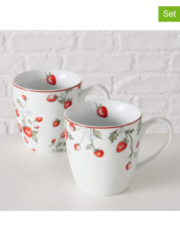 Boltze 2er-Set: Jumbotassen in Rot/ Grün - 480 ml
