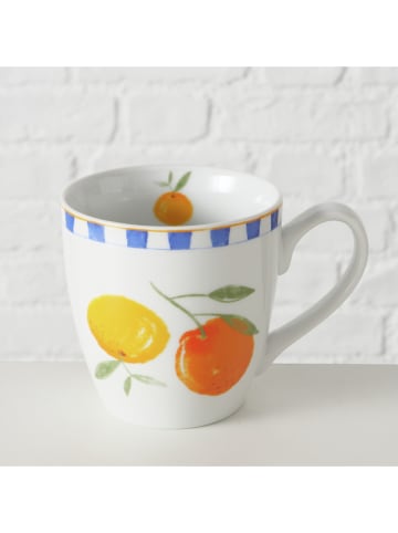 Boltze 2er-Set: Jumbotassen "Fruits" in Orange/ Gelb/ Blau - 480 ml