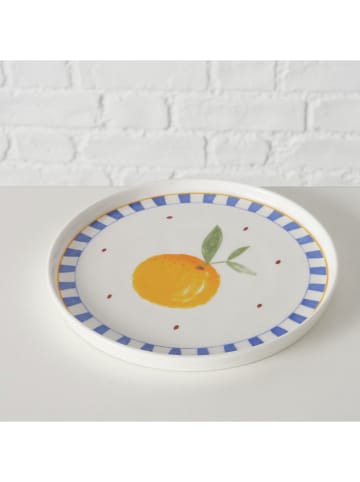 Boltze 2er-Set: Frühstücksteller "Fruits" in Gelb/ Orange/ Blau - Ø 20,5 cm