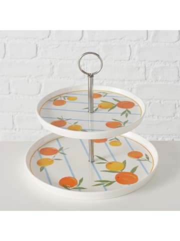 Boltze Etagere "Fruits" in Orange/ Gelb - (H)23 cm
