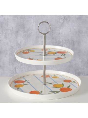 Boltze Etagère "Fruits" oranje/geel - (H)23 cm
