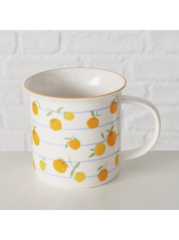 Boltze 2er-Set: Jumbotasse "Fruits" in Gelb - 370 ml