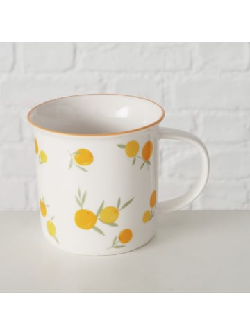 Boltze 2er-Set: Jumbotasse "Fruits" in Gelb - 370 ml