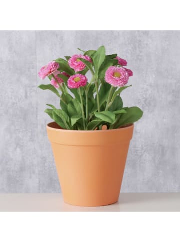 Boltze 2er-Set: Übertöpfe "Giardino" in Orange - (H)13,5  Ø 15 cm