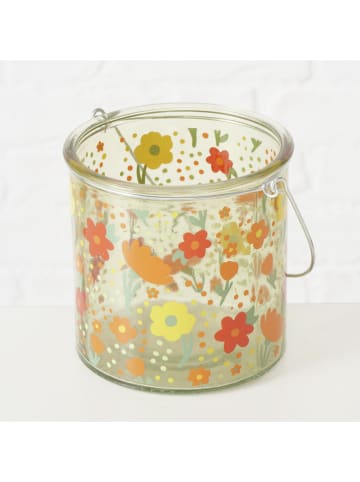 Boltze 2er-Set: Windlichter "Farina" in Gelb/ Orange - (H)12,3 cm