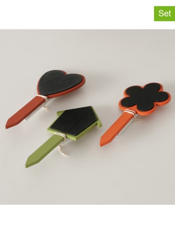 Boltze 3er-Set: Topfstecker "Bilje" in Orange/ Grün/ Rot - (H)15 cm