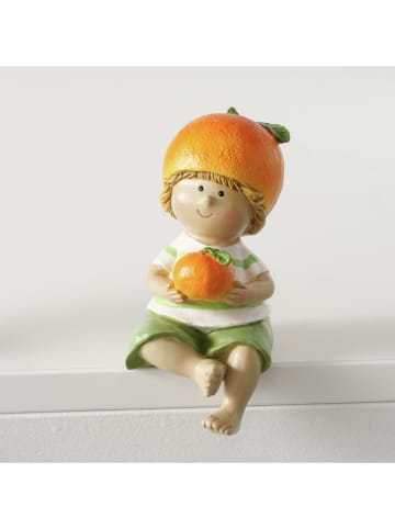 Boltze 2er-Set: Dekofiguren "Fruits" in Grün/ Orange - (H)14,3 cm
