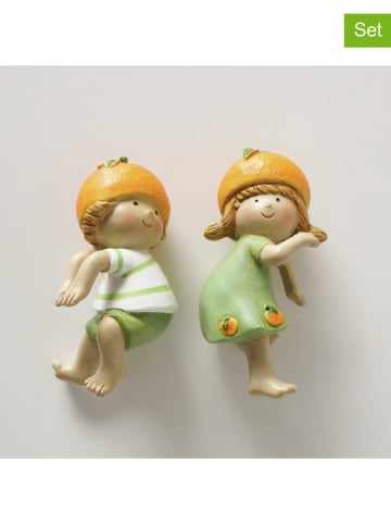 Boltze 2er-Set: Topfhänger "Fruits" in Grün/ Orange - (H)12 cm