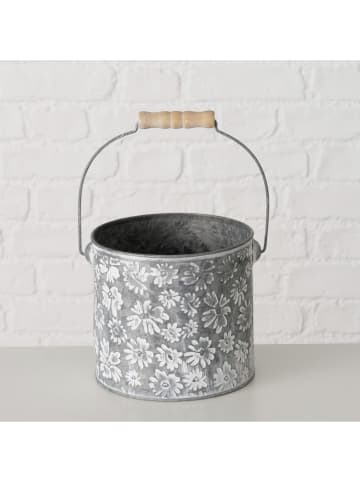 Boltze 2er-Set: Übertöpfe "Polly" in Silber/ Weiß