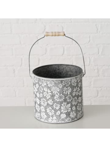Boltze 2er-Set: Übertöpfe "Polly" in Silber/ Weiß