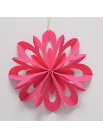 Boltze 4er-Set: Dekoanhänger "Kassio" in Rosa/ Pink - Ø 20 cm