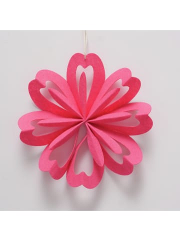 Boltze 4er-Set: Dekoanhänger "Kassio" in Rosa/ Pink - Ø 20 cm