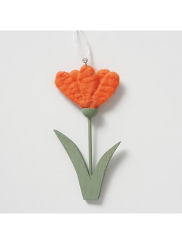 Boltze 3er-Set: Dekoanhänger "Farina" in Orange/ Gelb/ Rot - (H)12,5 cm