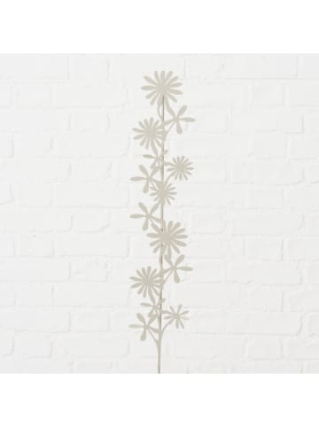 Boltze 2er-Set: Gartenstäbe "Bloem" in Weiß/ Grau - (H)75 cm