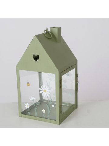 Boltze 2-delige set: lantaarns "Honey" beige/groen - (B)14 x (H)17 cm
