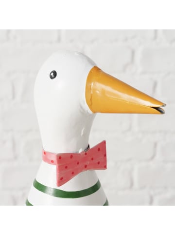 Boltze Dekoracja "Gerda" w kolorze biało-zielonym na ogrodzenie - wys. 16 cm