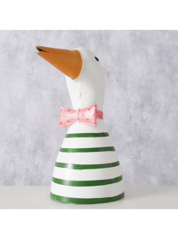 Boltze Zaunsitzer "Gerda" in Weiß/ Grün - (H)16 cm