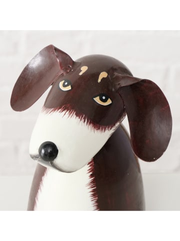 Boltze Zaunsitzer "Russell" in Braun/ Weiß - (H)18 cm