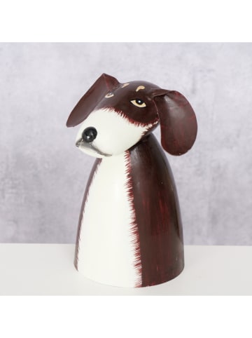 Boltze Zaunsitzer "Russell" in Braun/ Weiß - (H)18 cm