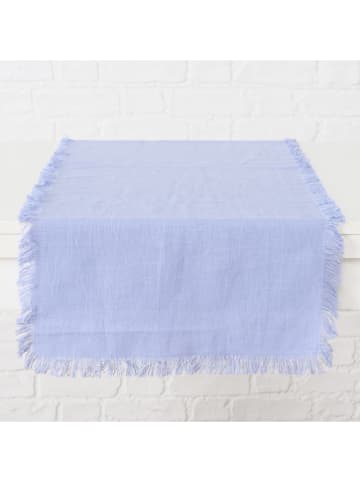 Boltze Tafelloper "Lenea" lichtblauw - (L)140 x (B)40 cm