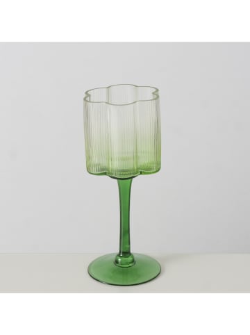Boltze 2-delige set: windlichten "Greta" groen