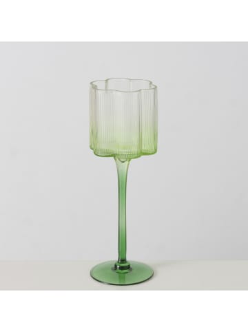 Boltze 2-delige set: windlichten "Greta" groen