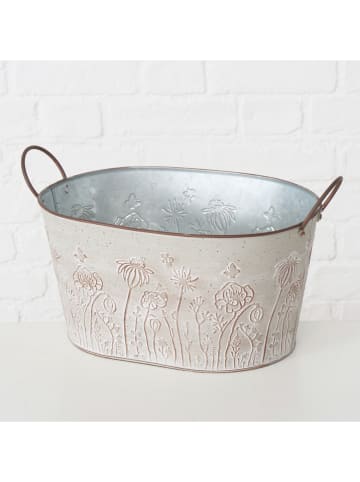 Boltze Übertopf "Lotte" in Hellgrün - (B)40 x (H)22 x (T)25 cm