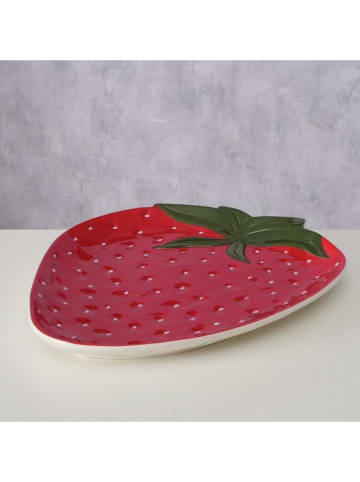 Boltze Serveerplateau "Strawberry" rood - (B)36 x (H)30 cm