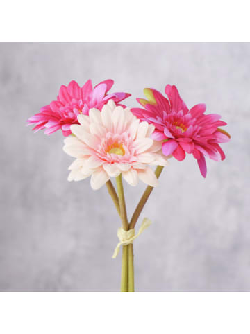 Boltze 2er-Set: Dekoblumen "Gerbera" in Pink - (H)26 cm