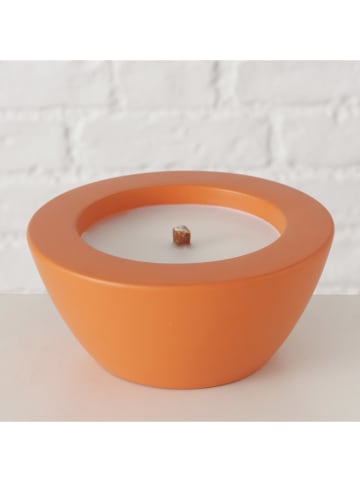Boltze Kerzentopf "Bonko" in Orange - (H)6,5 x Ø 14 cm