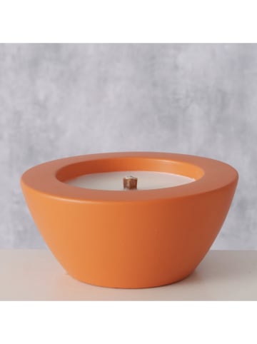Boltze Świeca doniczkowa "Bonko" w kolorze pomarańczowym - wys. 6,5 x Ø 14 cm