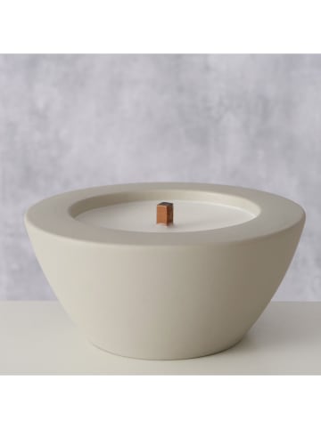 Boltze Kerzentopf "Bonko" in Grau - (H)6,5 x Ø 14 cm