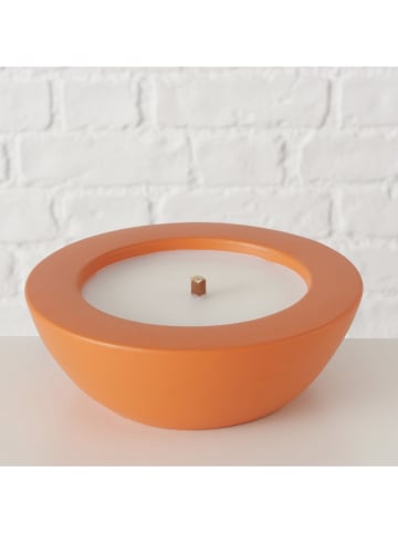 Boltze Kaarspot "Bonko" oranje - (H)6,5 x Ø 19 cm