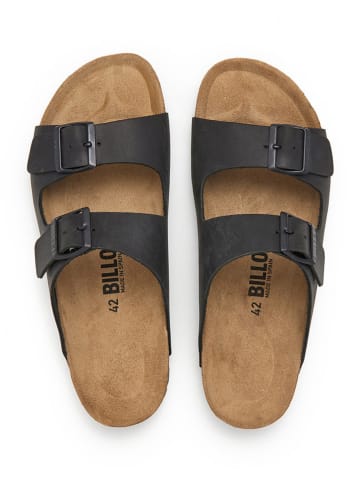 billowy Leren slippers zwart