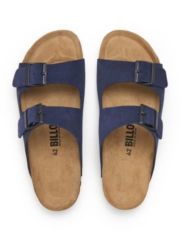billowy Leren slippers donkerblauw