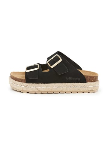 billowy Leren slippers zwart