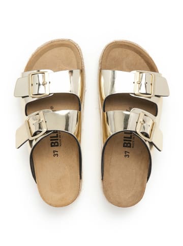 billowy Pantoletten in Gold