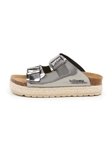 billowy Pantoletten in Silber