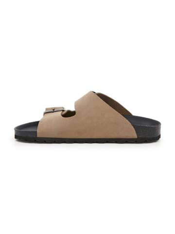 billowy Leren slippers bruin