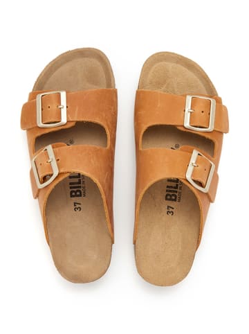 billowy Leren slippers oranje