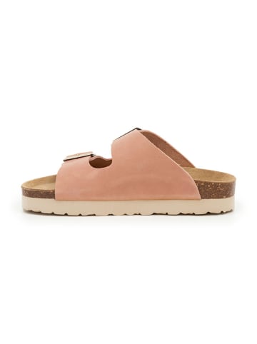 billowy Leren slippers lichtroze