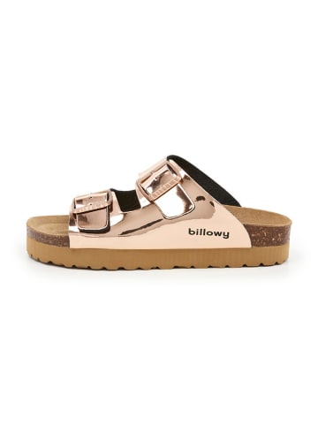 billowy Pantoletten in Rosegold