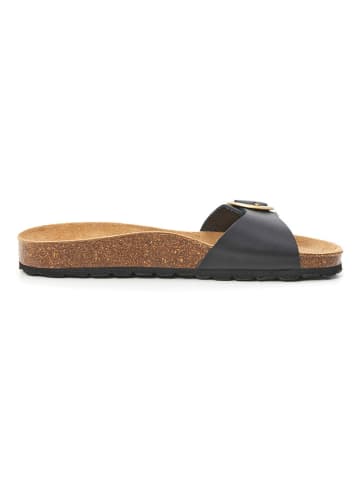 billowy Leren slippers zwart