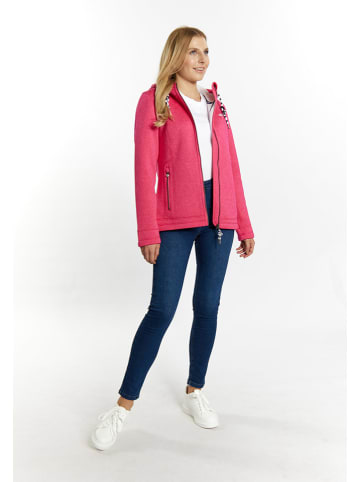 Schmuddelwedda Gebreide fleece vest roze