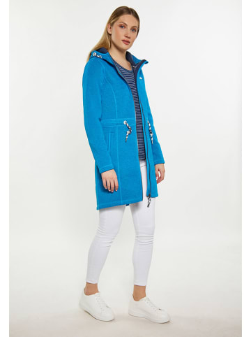Schmuddelwedda Gebreide fleece mantel lichtblauw